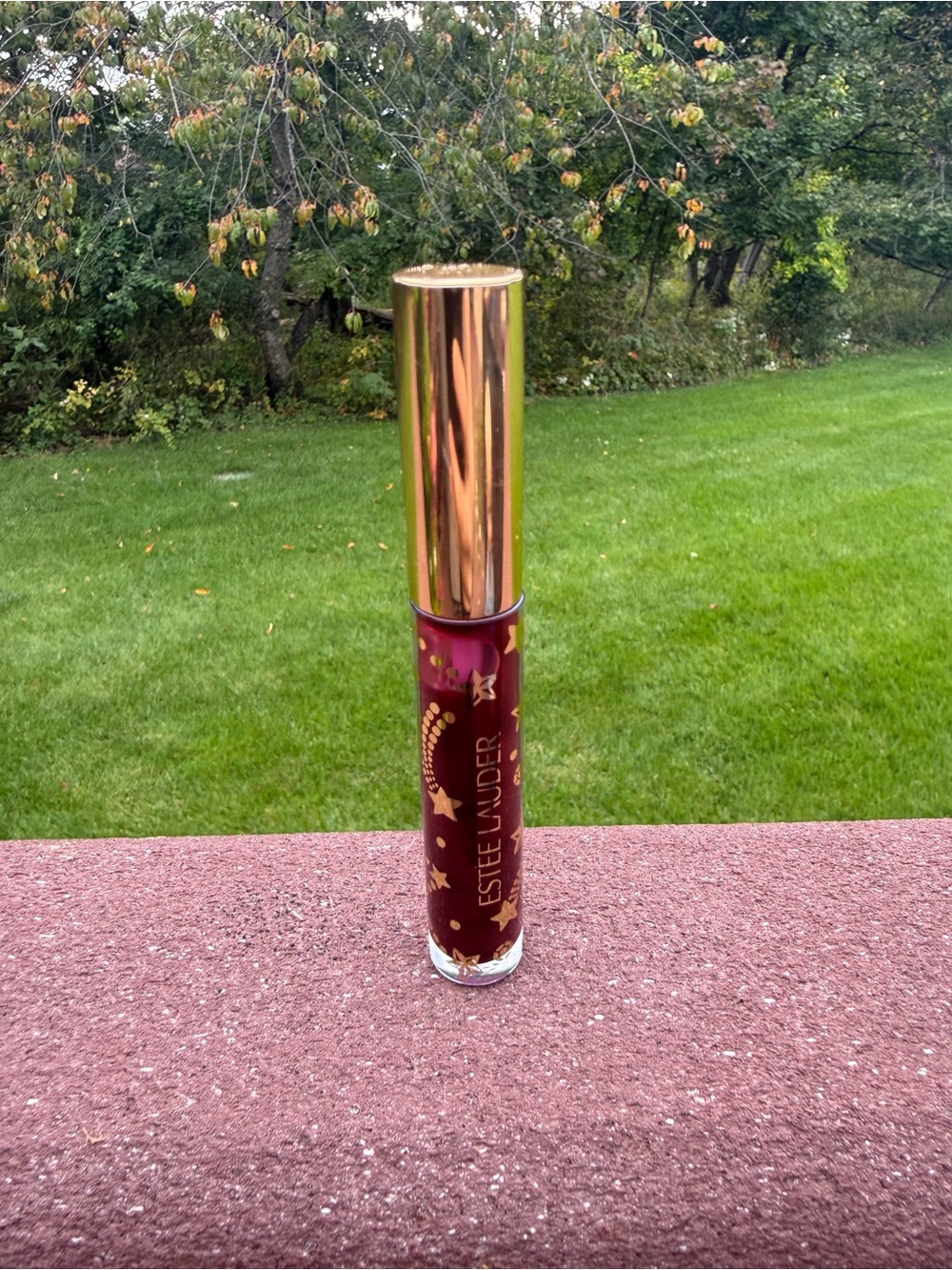 Estée Lauder Divine Plump Burgundy and Gold Decorative Accent Bottle